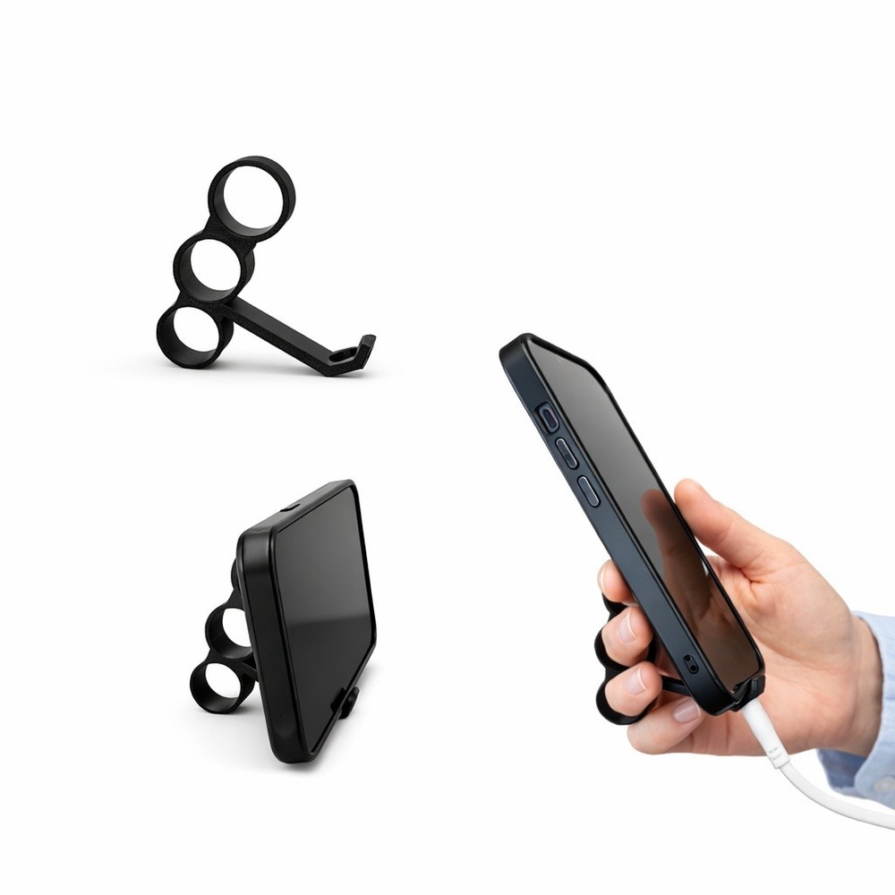 Black Phone Grip Ring Holder Stand Mount for Universal Phone